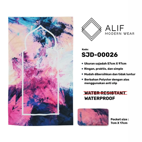 ALIF SAJADAH TRAVEL / SAKU / PORTABLE / ( ALIF MODERN WEAR SJD-0026 )
